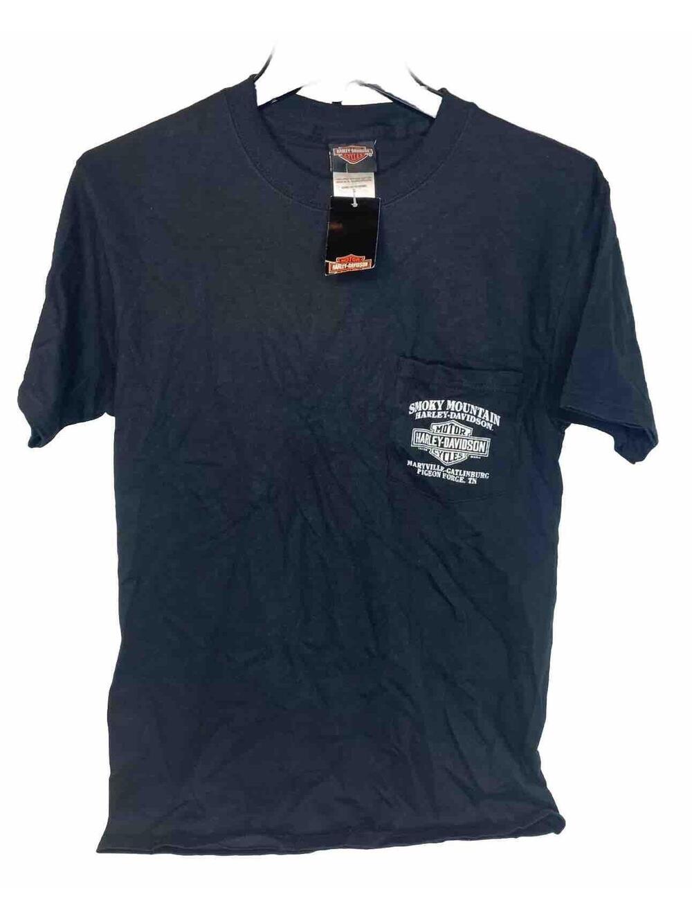 Smoky Mountain HARLEY DAVIDSON Men’s Black The Dragon TN T-Shirt - Small New